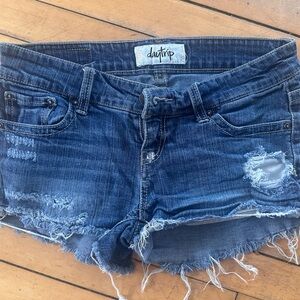 Daytrip Distressed Cutoff Jean Shorts - Blue